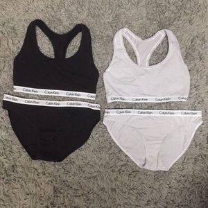 2 sets of Calvin Kein bra and underwear!